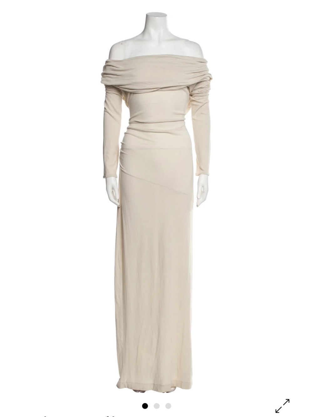 Bound off-shoulder maxi dress